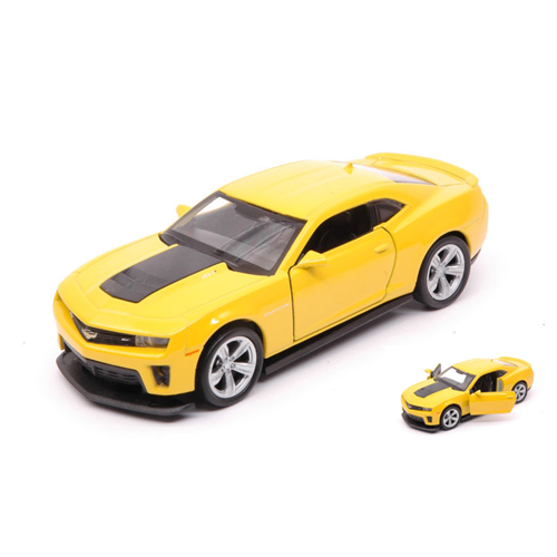 CHEVROLET CAMARO ZL1 2012 YELLOW cm 11 Welly Auto Stradali Modellino