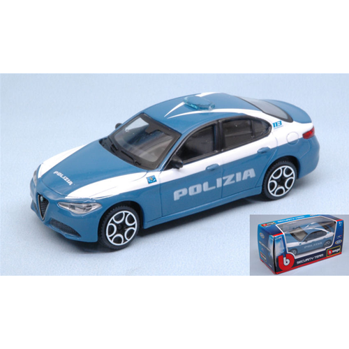 ALFA ROMEO GIULIA 2016 POLIZIA 1:43 Burago Forze dell'Ordine Modellino