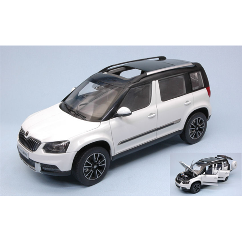 SKODA YETI FL OUTDOOR 2013 LIGHT WHITE 1:18 Abrex Auto Stradali Modellino