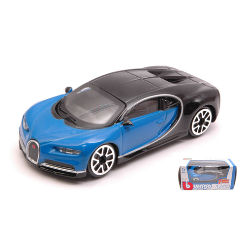 BUGATTI CHIRON 2016 BLUE/BLACK 1:43 Burago Auto Stradali Modellino