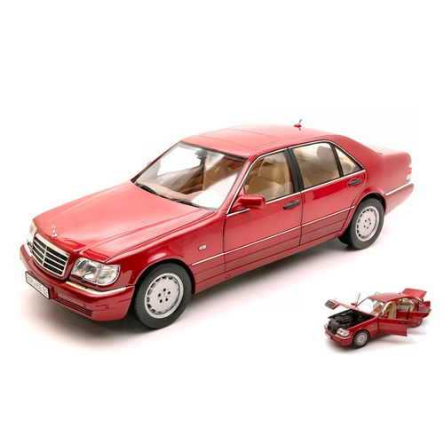 MERCEDES S500 1997 RED METALLIC 1:18 Norev Auto Stradali Modellino