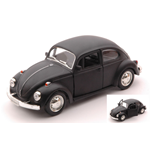 VW BEETLE 1967 MATT BLACK cm 12 RMZ City Auto Stradali Modellino