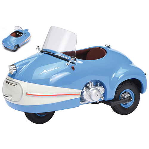 BRUTSCH MOPETTA BLUE/WHITE 1:18 Schuco Auto Stradali Modellino