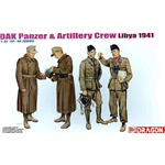 DAK PANZER & ARTILLERY CREW (LYBIA 1941) KIT 1:35 Dragon Kit Figure Militari Die Cast Modellino