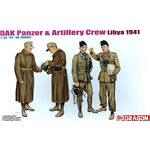 DAK PANZER & ARTILLERY CREW (LYBIA 1941) KIT 1:35 Dragon Kit Figure Militari Modellino