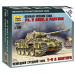 PANTHER AUSF.A GERMAN TANK WWII KIT 1:100 Zvezda Kit Mezzi Militari Modellino