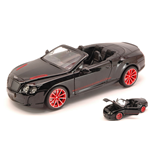 BENTLEY CONTINENTAL SUPERSPORT CONVERTIBLE ISR 2013 BLACK 1:24 MZ Model Auto Stradali Modellino