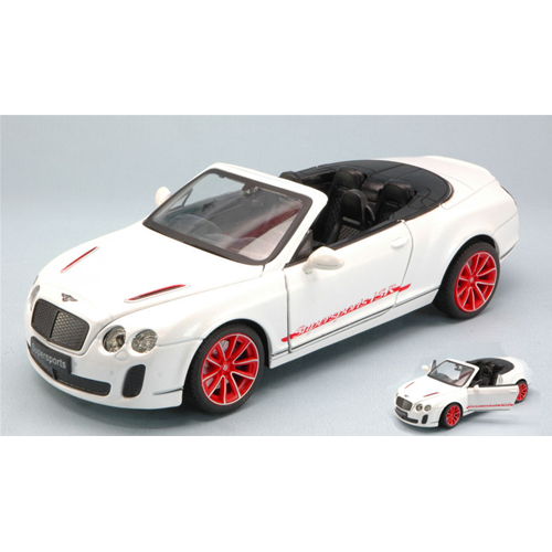 BENTLEY CONTINENTAL SUPERSPORT CONVERTIBLE ISR 2013 WHITE 1:24 MZ Model Auto Stradali Modellino