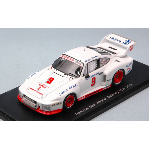 PORSCHE 935 N. 9 WINNER SEBRING 12H 1978 REDMAN-MENDEZ-GARRETSON 1:43 Spark Model Auto Competizione Modellino