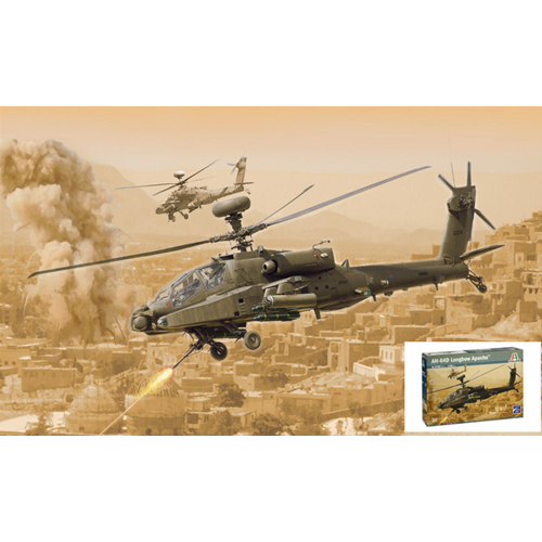 AH-64D LONGBOW APACHE KIT 1:48 Italeri Kit Elicotteri Die Cast Modellino