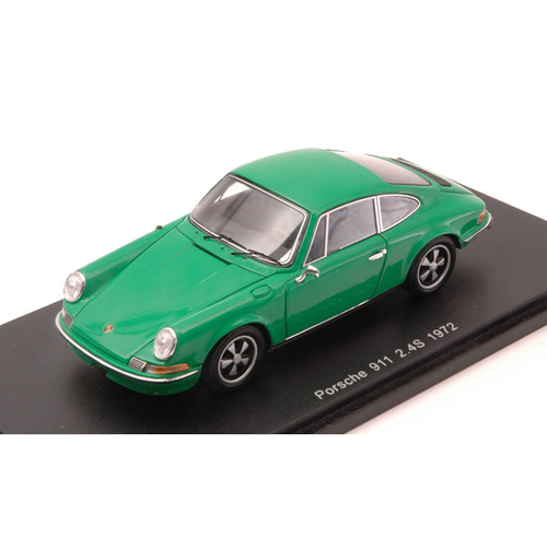 PORSCHE 911 2.4S 1972 GREEN 1:43 Spark Model Auto Stradali Modellino