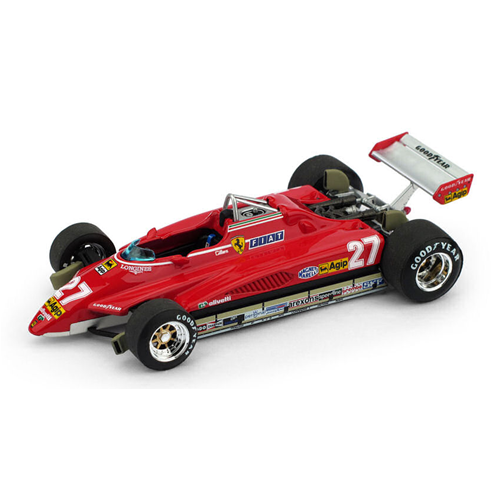 FERRARI 126 C2 G.VILLENEUVE 1982 N.27 BRAZIL GP 1:43 LIM.250 Brumm Formula 1 Modellino