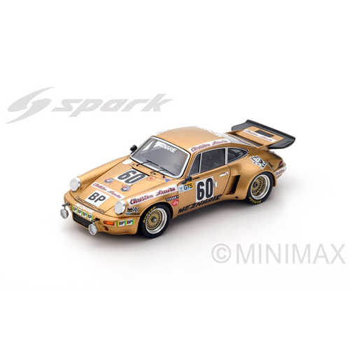 PORSCHE 911 CARRERA N.60 ACCIDENT LE MANS 1974 STRIEBIG-CHATEAU-KIRSCHOFFER 1:43 Spark Model Auto Competizione Modellino