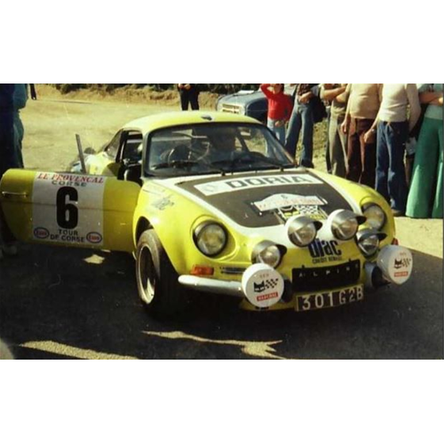 ALPINE RENAULT A110 N.6 RETIRED T.DE CORSE 1977 J.MANZAGOL-J.FILIPPI 1:43 Trofeu Auto Rally Modellino