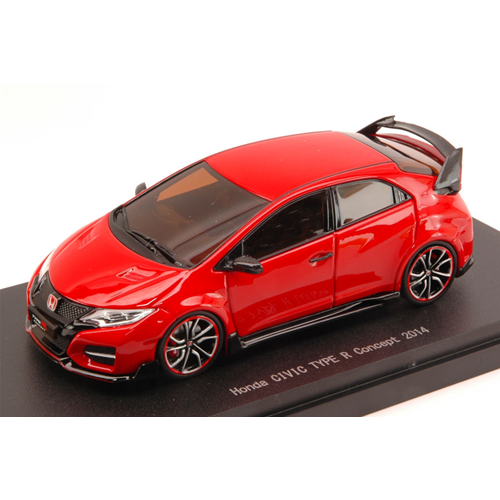 HONDA CIVIC TYPE R CONCEPT 2014 RED 1:43 Ebbro Auto Stradali Modellino