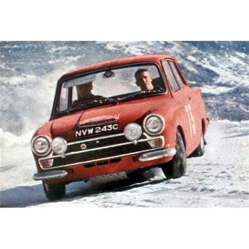 FORD CORTINA MK1 N.75 R.MONTE CARLO 1966 R.CLARK-B.MELIA 1:43 Trofeu Auto Rally Modellino