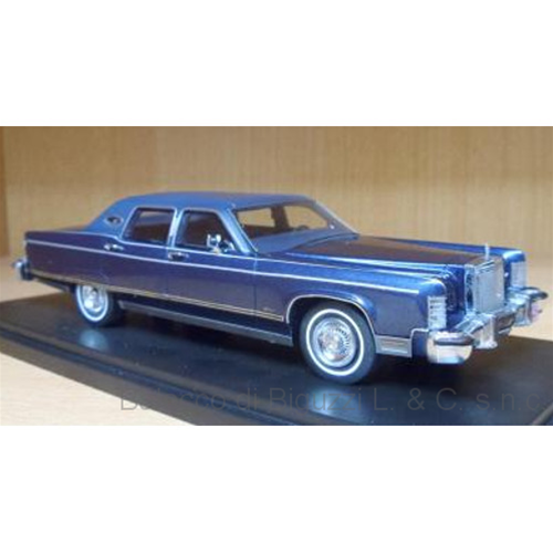LINCOLN CONTINENTAL 1977 METALLIC BLUE 1:43 Neo Scale Models Auto Stradali Modellino