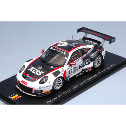 PORSCHE 911 GT3 R N.117 4th 24H SPA 2017 ESTRE-CHRISTENSEN-VANTHOOR 1:43 Spark Model Auto Competizione Modellino