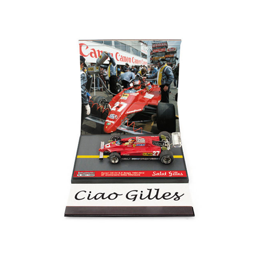 FERRARI 126 C2 G.VILLENEUVE 1982 N.27 FATAL ACCIDENT BELGIUM GP 1:43 Brumm Formula 1 Modellino
