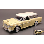 CHEVY BEL AIR NOMAD 1955 YELLOW/IVORY 1:24 MotorMax Auto Stradali Modellino