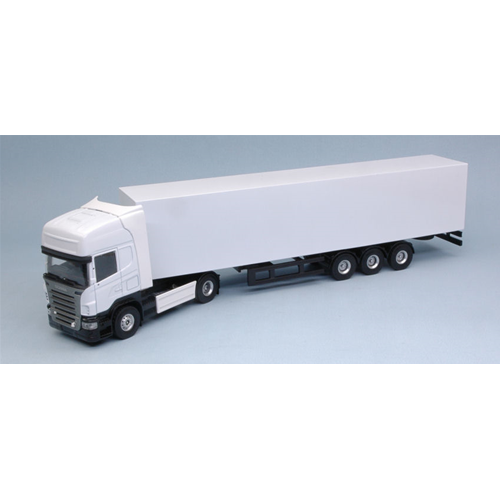 SCANIA R SERIE 4x2 WITH TRAILER WHITE 1:50 Holland Oto Camion Modellino