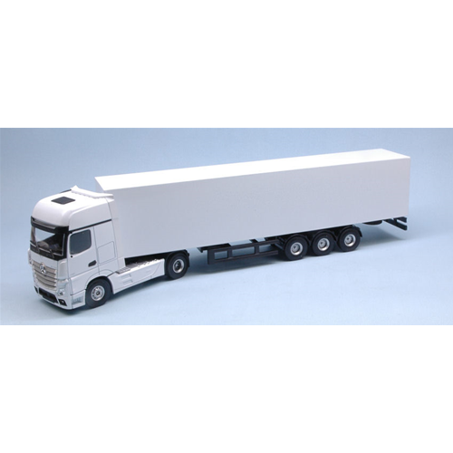 MERCEDES ACTROS MP4 4x2 WITH TRAILER WHITE 1:50 Holland Oto Camion Modellino