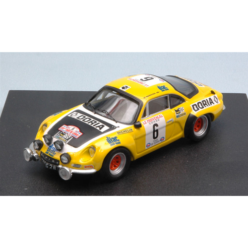 ALPINE RENAULT A110 N.6 RETIRED T.DE CORSE 1977 J.MANZAGOL-J.FILIPPI 1:43 Trofeu Auto Rally Modellino