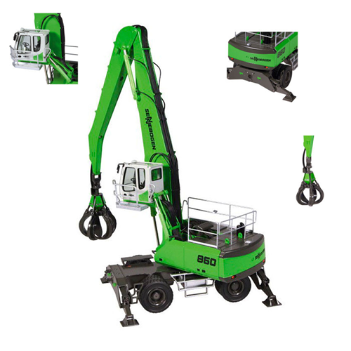 RAGNO SENNEBOGEN 860M 1:50 NZG Mezzi Industriali Modellino