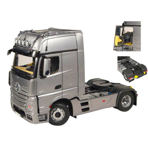 MERCEDES ACTROS GIGA SPACE 4x2 SILVER 1:18 NZG Camion Modellino