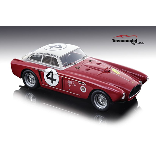 FERRARI 340 MEXICO N.4 ACCIDENT RALLY CARRERA PANAMERICA 1953 P.HILL-R.GINTHER 1:18 Tecnomodel Auto Competizione Modellino