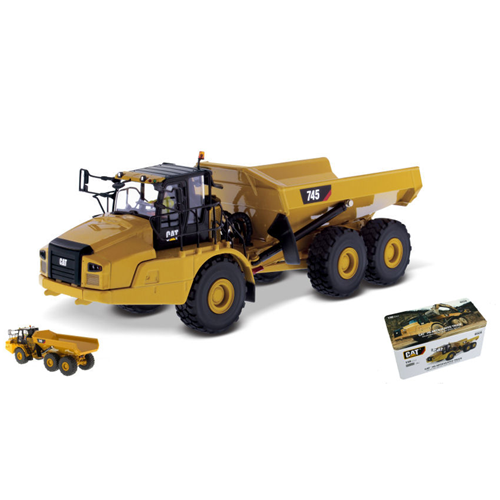 CAT 745 ARTICULATED TRUCK CASSONE RIBALTABILE CAVA 3-ASSI 1:50 Diecast Master Mezzi Industriali Modellino