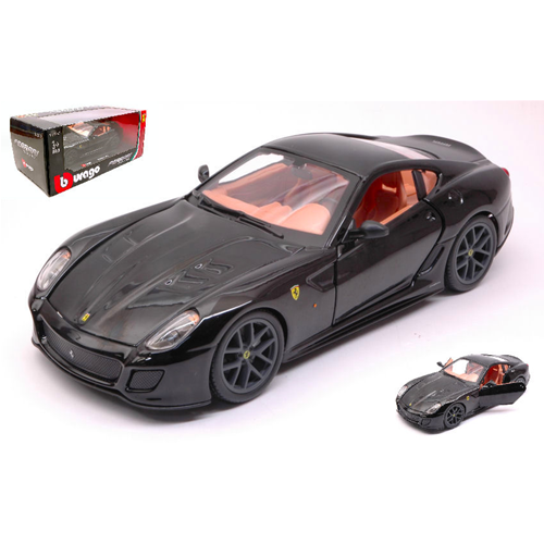 FERRARI 599 GTO (Gran Turismo Omologata) 2010 BLACK 1:24 Burago Auto Stradali Modellino