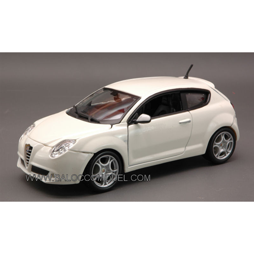 ALFA ROMEO MITO 2008 WHITE 1:24 Burago Auto Stradali Modellino