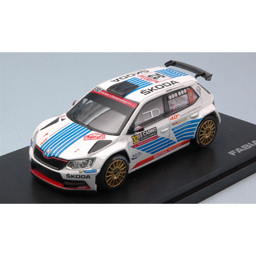 SKODA FABIA III R5 N.32 8th MONTE CARLO 2017 J.KOPECKY-P.DRESLER 1:43 Abrex Auto Rally Modellino