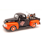FORD F-1 1948 H.DAVIDSON WITH 1958 FLH DUO GLIDE 1:24 Maisto Tuning Die Cast Modellino