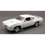 PONTIAC GTO 1969 WHITE 1:24 Welly Auto Stradali Modellino