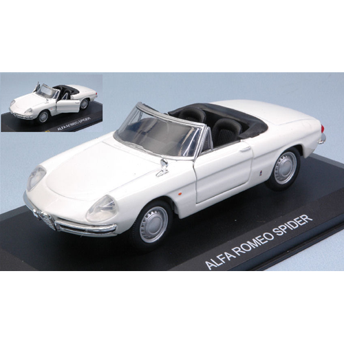 ALFA ROMEO SPIDER 1600 "OSSO DI SEPPIA" 1960 WHITE 1:32 Burago Auto Stradali Modellino