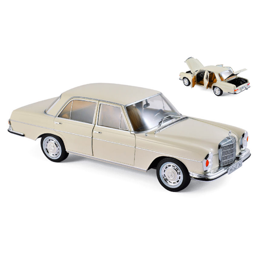 MERCEDES 280 SE 1969 IVORY 1:18 Norev Auto Stradali Modellino