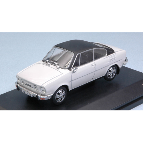 SKODA 110R COUPE' 1980 WHITE BLACK ROOF 1:43 Abrex Auto Stradali Modellino