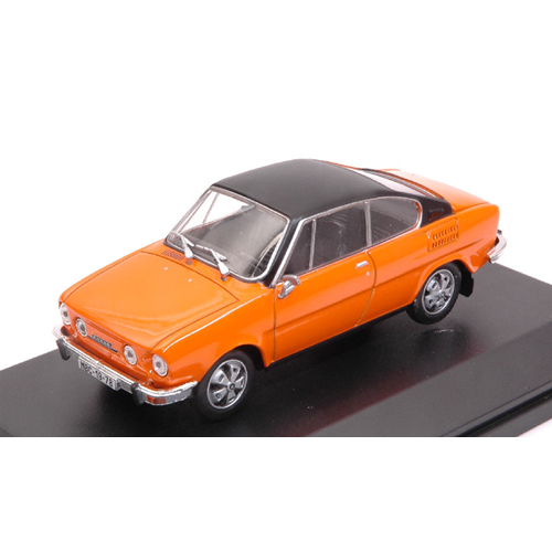 SKODA 110R COUPE' 1980 ORANGE BLACK ROOF 1:43 Abrex Auto Stradali Modellino