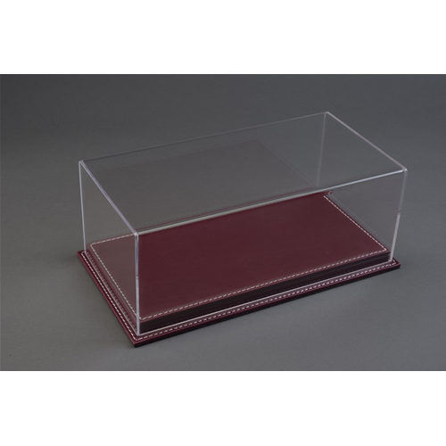 MULHOUSE DISPLAY CASE WITH BURGUNDY LEATHER BASE 1:12 Atlantic-case Vetrine Modellino