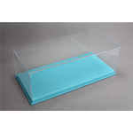 MULHOUSE DISPLAY CASE WITH TURQOISE LEATHER BASE 1:12 Atlantic-case Vetrine Modellino
