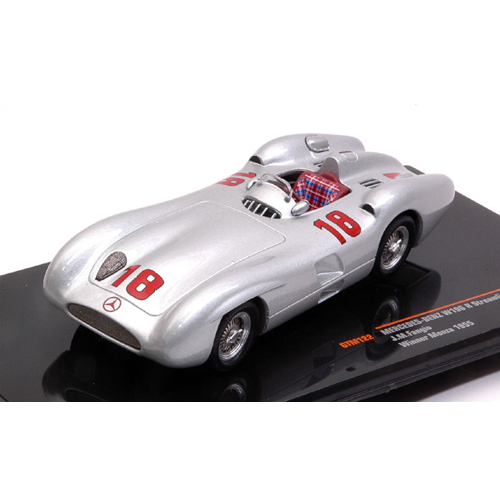 MERCEDES W196 R STREAMLINER N.18 WINNER MONZA 1955 J.M.FANGIO 1:43 Ixo Model Auto Competizione Modellino