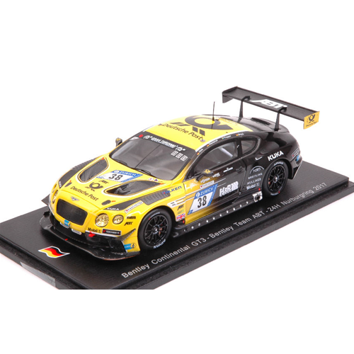BENTLEY CONTINENTAL GT3 N.38 NURBURGRING 2017 JONS-MAMEROW-PEPPER-BRUCK 1:43 Spark Model Auto Competizione Modellino
