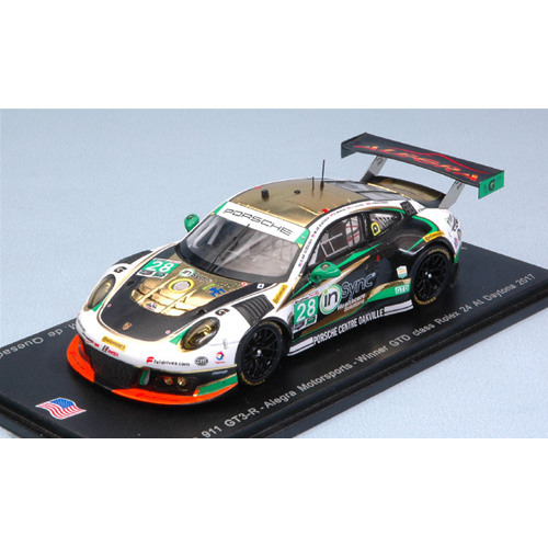 PORSCHE 911 GT3 N.28 WINNER GTD CLASS 24H DAYTONA 2017 QUESADA-LAZ.1:43 Spark Model Auto Competizione Modellino