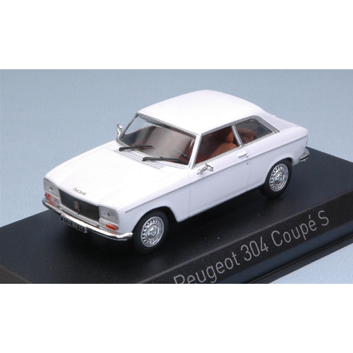 PEUGEOT 304 COUPE S 1974 ALASKA WHITE 1:43 Norev Auto Stradali Modellino