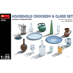 HOUSEHOLD CROCKERY & GLASS SET KIT 1:35 Miniart Kit Diorami Die Cast Modellino