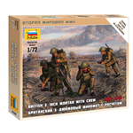 BRITISH MORTAR WITH CREW KIT 1:72 Zvezda Kit Figure Militari Modellino