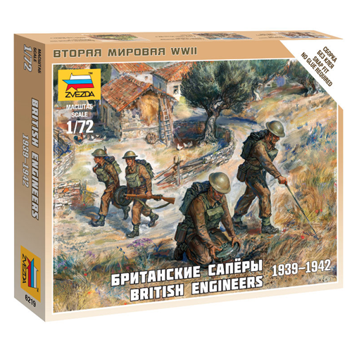 BRITISH ENGINEERS KIT 1:72 Zvezda Kit Figure Militari Modellino