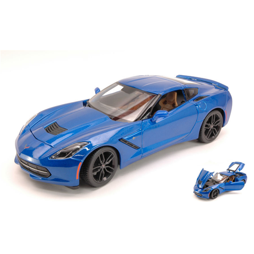 CORVETTE STINGRAY Z51 2014 BLUE 1:18 Maisto Auto Stradali Modellino